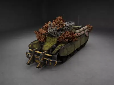 BT-7 Tank Low-poly 3D model