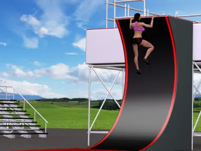  Ninja Obstacle Course 3D model