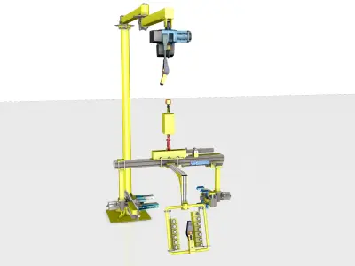 Industrial Manipulator Low-poly 3D model