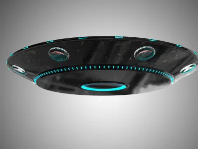 UFO model and texture 3D model