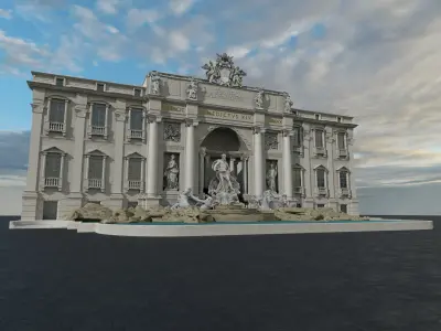 Trevi Fountain 3D model purchase