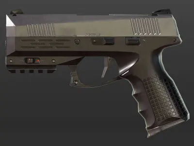 Modern Pistol Low-poly 3D model purchase