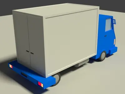 Low Poly Truck Low-poly 3D model by berkerdag