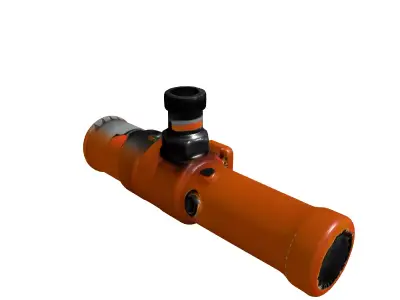 Vintage Leather Telescope Low-poly 3D model