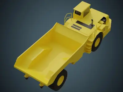 Mining Truck 1 Basic Low-poly 3D model
