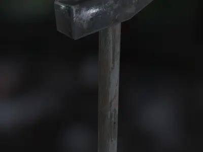Hammer Low-poly 3D model 55