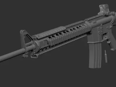 M16A4 Rifle 3D model purchase