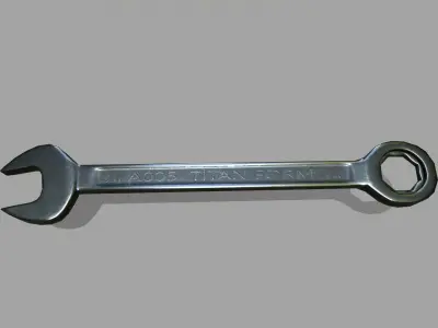 wrench Low-poly 3D model 9