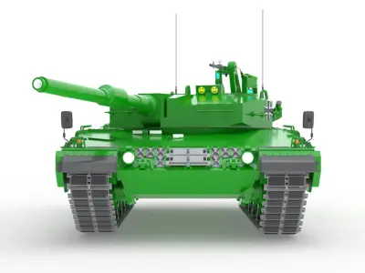 Leopard 2 Flachturm Projekt Leopard 3 kurze Wanne from 1979 Free 3D model