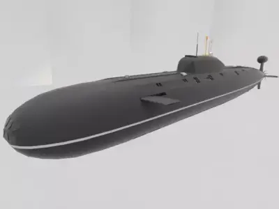 Akula Class Russian Submarine 3D model