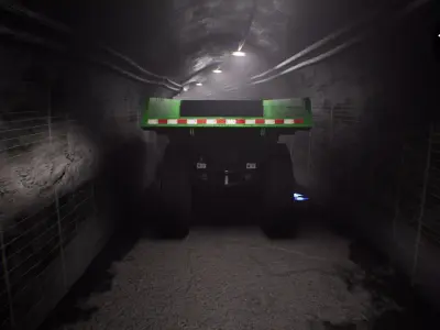 UE5 Underground Mine Tunnel Scene 3D model