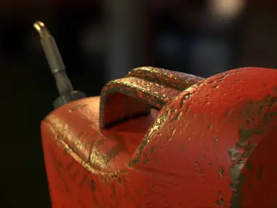 3D Metal Gas Can 20L Model - PBR - 3D Can - Yakit Bidon Modeli 3D model