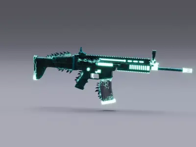 Weapon SCARL GODZILLA Low-poly 3D model