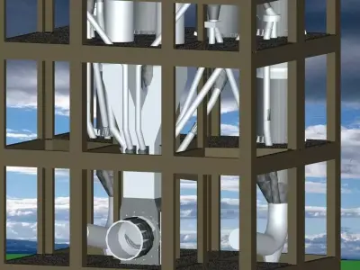 10000-tonnes-per-day-cyclone-preheater-2-strings-cement-plant... Free 3D model
