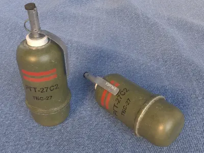RGT-27S Ukrainian thermobaric grenades Low-poly 3D model