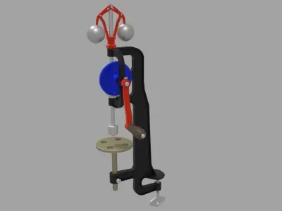 Old type of drill with regulator 3D model