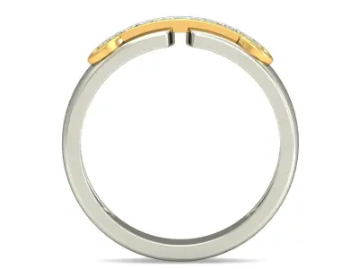 Solitaire Engagement band 3D print model