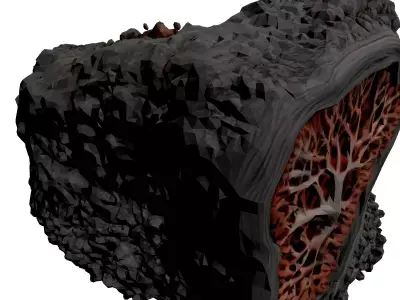 Abstract Biological Fractal Structure 3D model