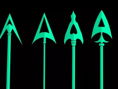 Undynes spear Free low-poly 3D model