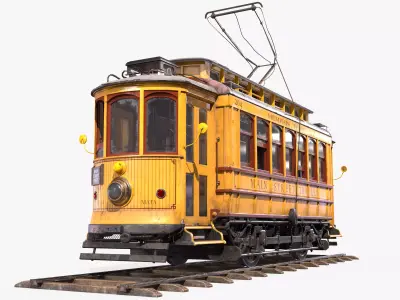 Old Tram Memphis Low-poly 3D model