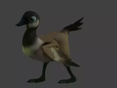 cartoon goose Free 3D model