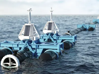 Ocean Cleanup System Project 3D model