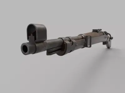 Karabiner Rifle Mauser 98 K Low-poly 3D model Low-poly 3D model