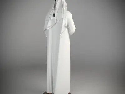 Traditional arab man from dubai posed 3D model