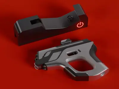 Sci-Fi Handgun Pistol Low-poly 3D model