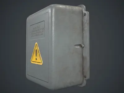 Electric Box 1 PBR Game Ready Low-poly 3D model