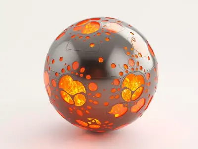 HQ PBR Textures Set Lava Core Metal Texture