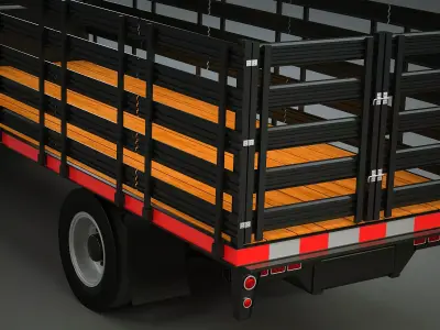 Freightliner M2 Stake Bed 3D model