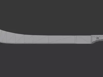 Game Ready Machete - PBR Melee Weapon Low-poly 3D model