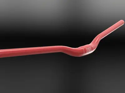 Marin MTB Handlebars black red Low-poly 3D model
