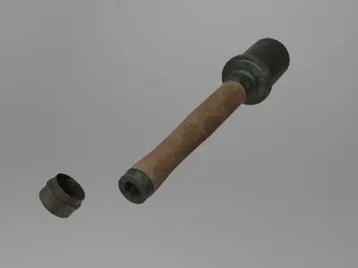 Game ready German Grenade M24 Low Poly  Low-poly 3D model