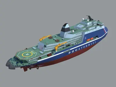 Icebreaker Lider Project 10510 3D model