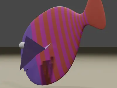 Lowpoly Rigged Fish Free low-poly 3D model purchase