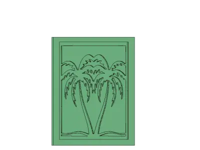 Palm Trees Wall Art Mold for Casting 3D model