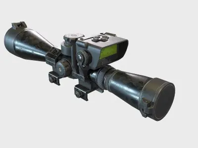 Optical Scope 10 Low-poly 3D model
