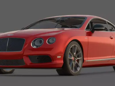 2014 Bentley Continental GT V8 S 3D Model  Agile British Tourer  Low-poly 3D model