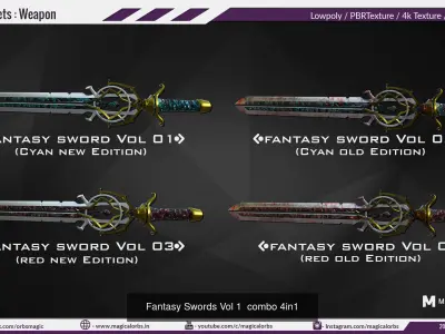 15  sword collection with one special sword  3D Model Pack