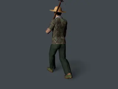 farmer avatar Low-poly 3D model