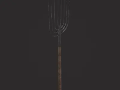 Spading Fork  Low-poly 3D model