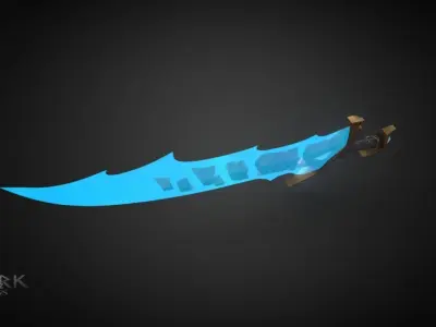 Truthguard the Broken Sword Low-poly 3D model