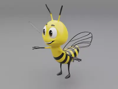 3D Bee Cartoon 3D model