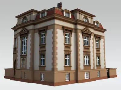Elegant Townhouse Low-poly 3D model