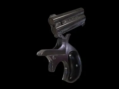 Remington Double Derringer Model 95 Low-poly 3D model