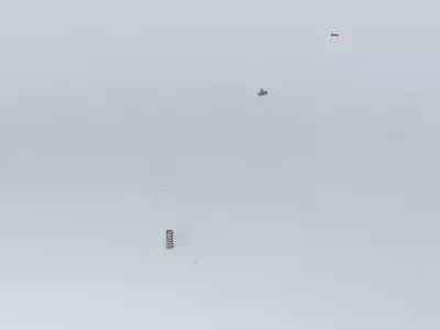 Propulsion kite flying in air Free 3D model