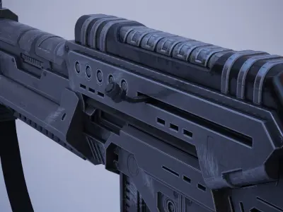Assault Rifle Low-poly 3D model order