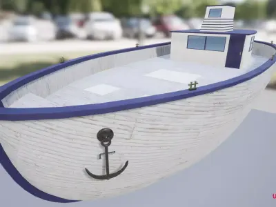 Boat LowPoly Low-poly 3D model